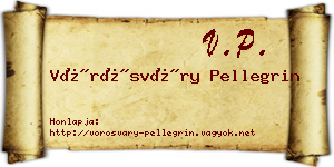 Vörösváry Pellegrin névjegykártya